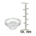 thumbnail image 3 of Sterling Silver with Moissanite and Genuine White Diamond Halo Ring, 3 of 3