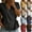 #03 Black, variant on Womens Summer Linen Tops Relaxed Fit Wrap Front V Neck Short Sleeve Side Tie Casual Blouses Office Style Shirts,XXL,#03 Beige