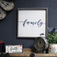 thumbnail image 5 of Paris Loft Rustic Solid Wood Family Script Sign Decor, 16x16'' Farmhouse Family Wood Framed Plank Wall Hanging Decor, 5 of 5