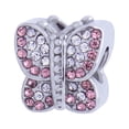 thumbnail image 1 of Charm para Pulsera LuckyLy, Dije de Mariposa, Acero Inoxidable y Zirconia Cúbica, Modelo Bathia plateado UNITALLA, 1 of 5