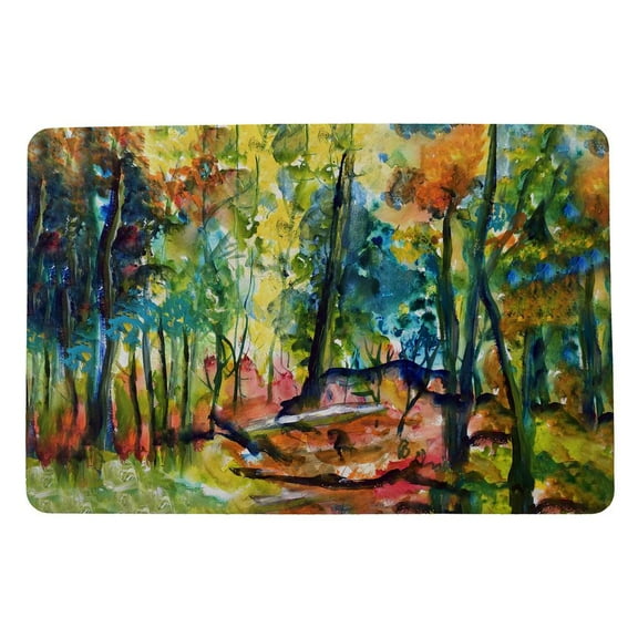 Betsy Drake Interiors Fall Forest Door Mat 18x26