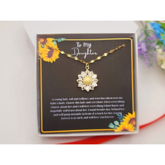 To My Daughter (From Mom) Interlocking Hearts Necklace, Mother to Daughter Gift,