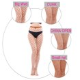 thumbnail image 4 of 4 medias de red de cintura alta para mujer, pantimedias transparentes de cintura alta (talla única), 4 of 5