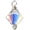 Clear AB, variant on Delight Jewelry April - Clear Crystal Bicone - Silvertone Class of 2026 Graduation Zoey Charm Necklace, 28"