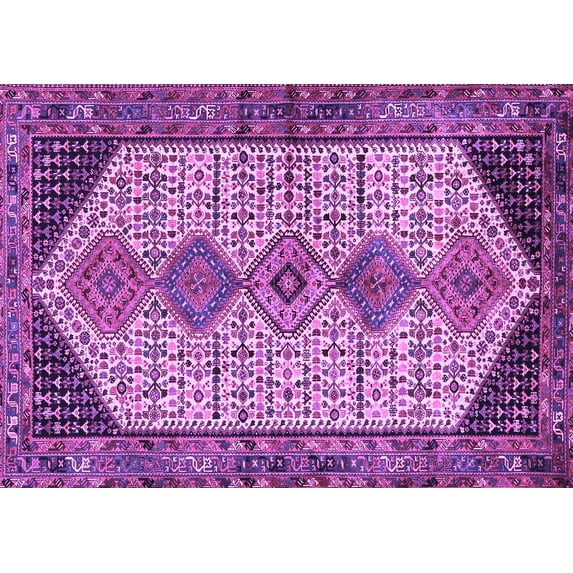 Ahgly Company Indoor Rectangle Persian Purple Traditional Area Rugs, 2' x 4'