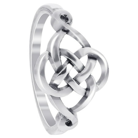 - Gem Avenue 925 Sterling Silver Celtic Knot Design Ring