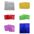 thumbnail image 1 of 600 de Papel de para Dulces con Decoración de Lámina Metálica, Hojas de Envoltura Cuadradas de 8 X 8 Cm, 1 of 9