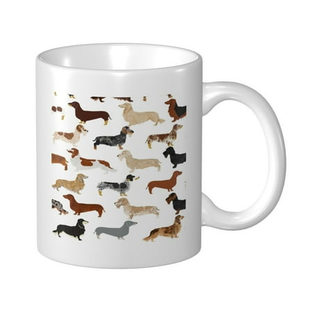 

Ceramic Mug Funny Coffee Milk Tea Mug Cup Animal Dachshund Dog Cup