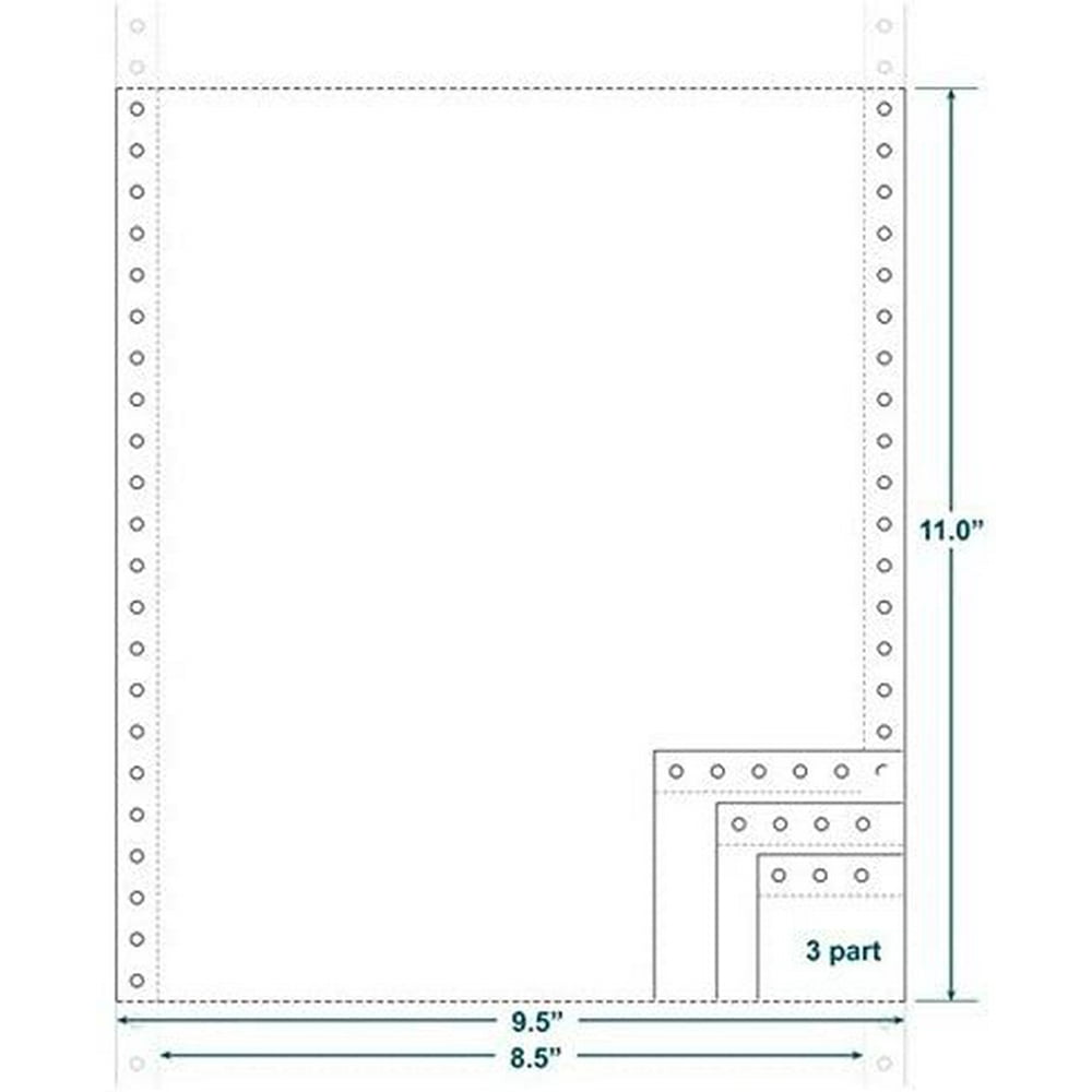 3Ply Carbonless Paper, Blank, Form Size 91/2" x 11" (W x H) (Carton