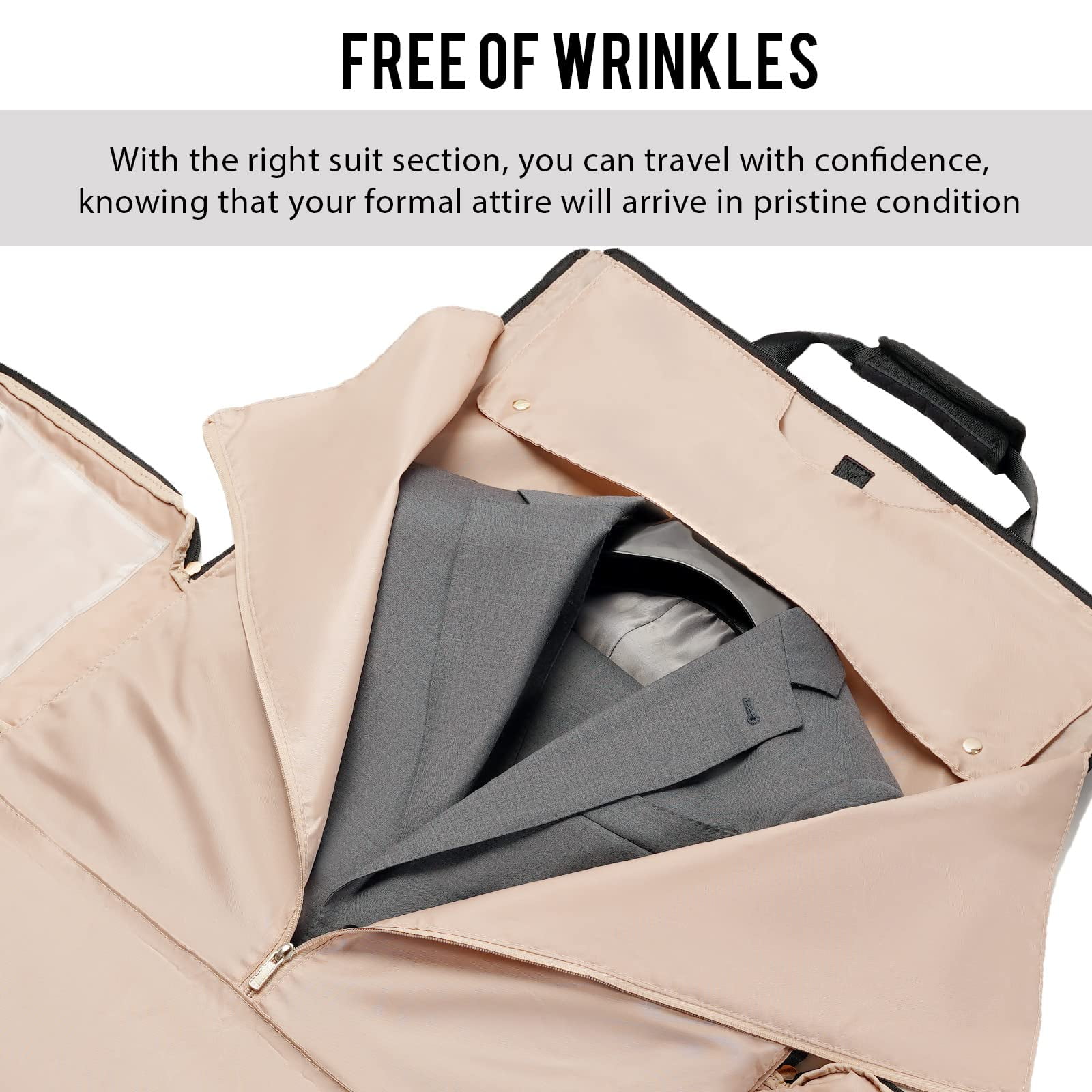 LONG VACATION Garment Bag Carry On Convertible Travel Duffel Bag with Shoe Pouch Weekender Bag for Women Men 2 in 1 Hanging Suit Bag with Shoulder Strap Business Travel Bag