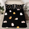 thumbnail image 2 of Feelyou Kawaii Kitten Cat Twin Sheet Sets, Cartoon Animal Bedding, 3-Piece, 2 of 7