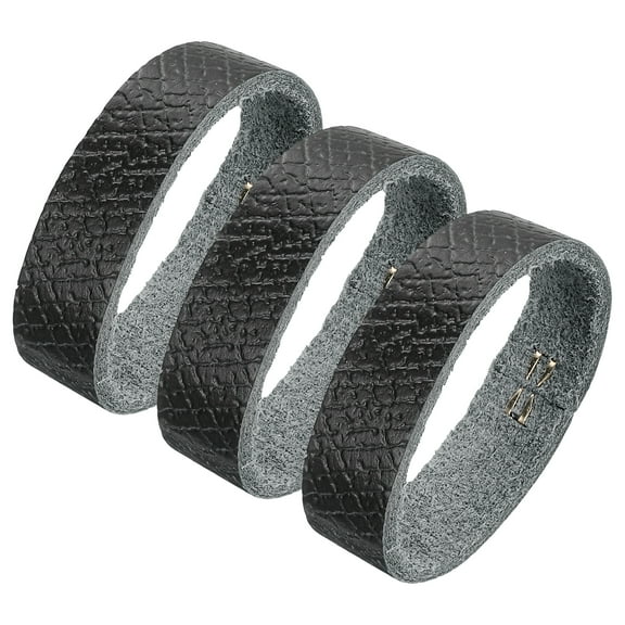 Uxcell 3 Pack Leather Belt Loop Keeper for 1.57 Inch Wide Belt, Black, 4.53x0.51inch