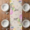 thumbnail image 6 of Easter Table Runner - 70 Inch Long, Kitchen Dining Table Runner Dresser Scarves, Eggs Gnomes Bunny Elegant Pastoral Rustic Farmhouse Decor for Coffee Tables Wedding Party Banquet, 6 of 8