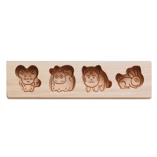 TIMIFIS Homemade Mold Wooden Cookies Baking Mould Wooden Printing Flat Mould Kitchen Gadgets