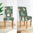 thumbnail image 3 of Yayeee 4 Pack Dining Chair Covers Stretch Parson Chairs Slipcovers Seat Protector, Christmas Santa, 3 of 6