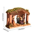 thumbnail image 5 of Christmas Nativity Figurine Set Jesus Manger Scene Holy Family Resin Statue Religious Christmas Stable Figures Set for Indoor Tabletop Decor, 5 of 7