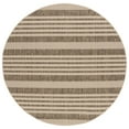 thumbnail image 2 of Safavieh Courtyard Caroline Striped Indoor/Outdoor Area Rug, Brown/Bone, 6'7" x 6'7" Round, 2 of 10