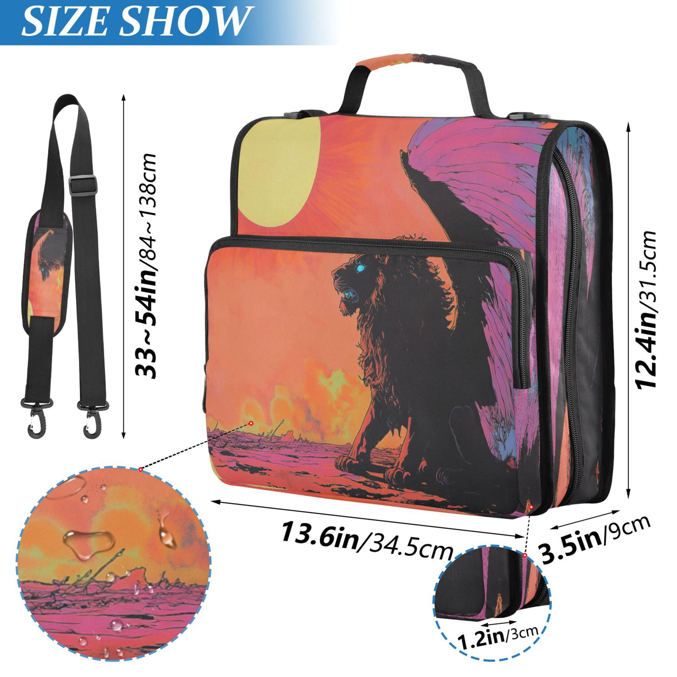YAZAOO Zipper Binder trapper keeper Documents Organized Design Celestial Guardian Printed