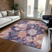 Addison Rugs Chantille Indoor/Outdoor Transitional Floral Salmon Washable Rectangle Rug, 10' x 14'