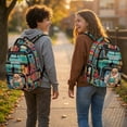 thumbnail image 3 of Jeiento Capybara Print 17 Inch School Backpack for Girl Breathable Lightweight School Bag with Padded Tablet Sleeve & Multi-Pockets for 9-12 Years Old, 3 of 8