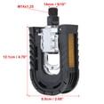 thumbnail image 3 of Unique Bargains 1 Pairs Non Slip Pedal Platform Flat Bike Pedals 9/16'' for Road Mountain Folding Bike Black Silver Tone, 3 of 7