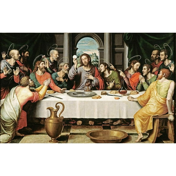The Last Supper by Vicente Masip Picture on Stretched Canvas, Wall Art D?cor, Ready to Hang!