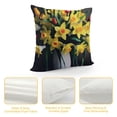 thumbnail image 4 of JRXY  Bouquet of Daffodils Print Corduroy Throw Pillow Covers Soft Square Throw Pillow Case Home Decor for Sofa Living White, 4 of 5