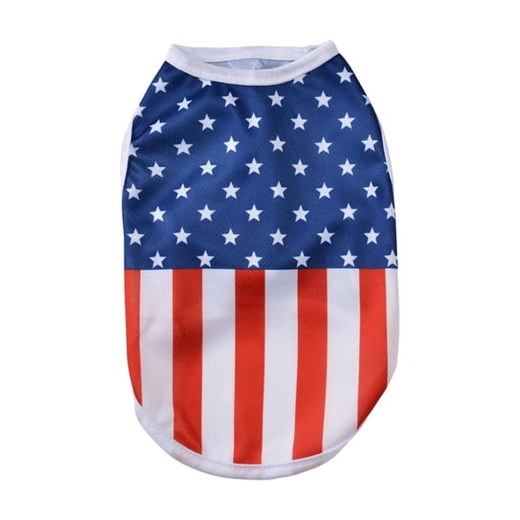 Small Dog Shirt American Flag Print Breathable Summer Pet Vest Patriotic 4Th of July Outfit Red Xl for Small Dogs Cats