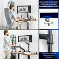 thumbnail image 6 of VIVO Pneumatic Ultrawide Monitor Wall Mount + Keyboard Tray, Up to 49" Screens, 6 of 8