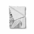 thumbnail image 2 of Sloth Soft Flannel Fleece Throw Blanket, Smiling Animal on Tree with Various Floral Details Monochrome Wildlife, Cozy Plush for Indoor and Outdoor Use, 60" x 80", Black White, by Ambesonne, 2 of 6