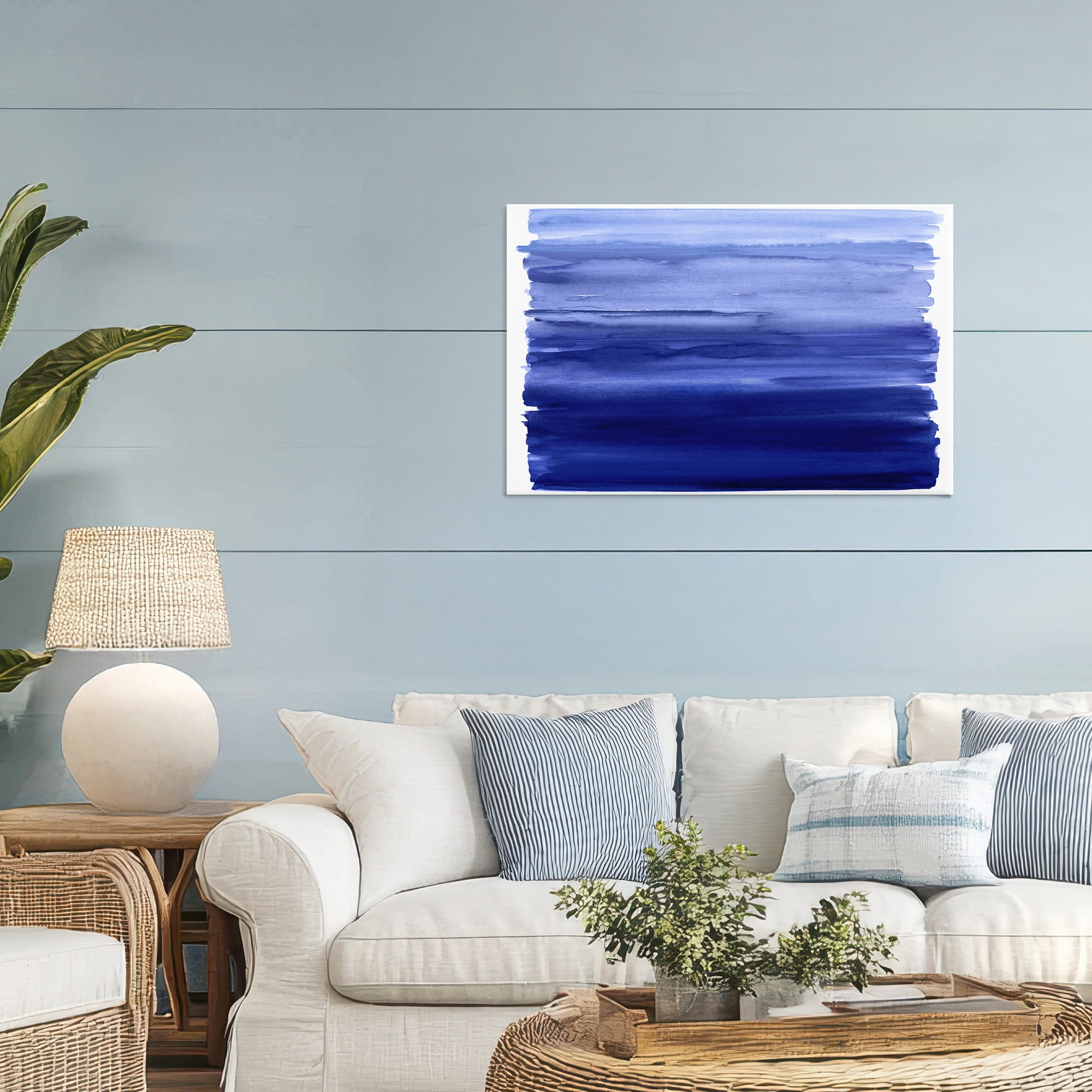 Stupell Industries Oceanic Ombre Blue Canvas Wall Art, design by Allie Corbin