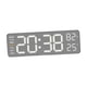 thumbnail image 3 of Reloj de pared digital LED despertador rectangular con brillo ajustable de 5 niveles Concha negra, 3 of 9