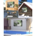 thumbnail image 4 of Sage Green Grey Outdoor TV Cover 48 to 50 inch Modern Graffiti Brush Art Abstract Waterproof Dustproof TV Covers for Outside with Zipper Remote Control Pocket Flat Screen Protectors, 4 of 7