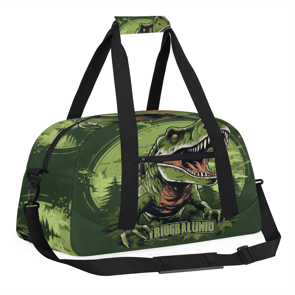 Herdesigns Dinosaur Sports Duffle Bag for Women & Men, Gym Bag Dance Bag Overnight Bag Carry On Weekender Travel Bag