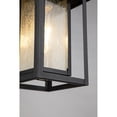 thumbnail image 5 of Rustic Outdoor Wall Sconce with Watered-Seeded Glass - Industrial Steel Exterior Light Fixture for Patio and Porch, 5 of 5