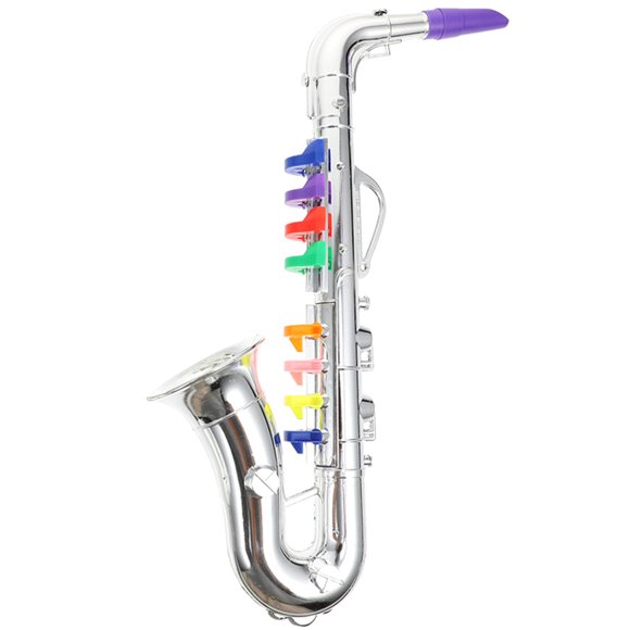 Saxofón de juguete para niños, instrumento musical de simulación