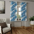thumbnail image 2 of Ambesonne Floral Grommet Curtain, Abstract Dream Garden Blooms, 50"x60", White Sea Blue, 2 of 5