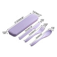 thumbnail image 2 of Ywbawe Reusable Travel Utensils Set with Case, Portable Camping Cutlery Set for Kids Lunch, Picnic, School Lunch, and Travel, Includes Straw and Case, 2 of 7