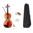thumbnail image 2 of Violín acústico con estuche, instrumento de cuerda de colofonia de para 1-4 shamjiam Violín acústico natural del violín, 2 of 9
