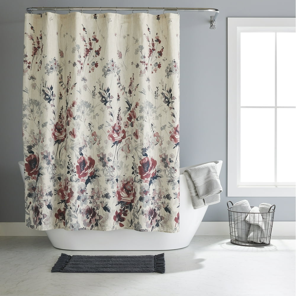 Better Homes and Gardens Floral Fringe 14 Piece Shower Curtain Set