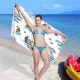 thumbnail image 5 of Coolnut Cartoon Sea Animal Beach Towel Fast Drying Camping Towels Sand Free Beach Blanket Soft Absorbent Travel Sport Towel for Gym Bath Shower Swimming 31" x 71" Washcloth Gift, 5 of 7