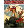 thumbnail image 2 of Vintage Apple Collection 24x32 Gold Ornate Wood Framed with Double Matting Museum Art Print Titled - Mucha Moravsky, 2 of 4