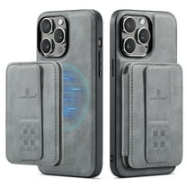 Wallet Case for iPhone 13 Pro Max, Compatible with MagSafe for Men Women, Detachable Magnetic Clasp Wallet Phone Case with Card Slots Holder RFID Blocking for iPhone 13 Pro Max, Gray