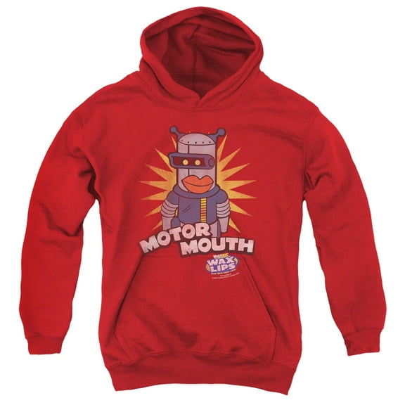 Dubble Bubble Motor Mouth Youth Pullover Hoodie Sweatshirt Red