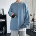 thumbnail image 2 of Suéter de cuello redondo para hombre, jersey de punto grueso de color sólido, jersey de moda coreana barato para otoño e invierno para hombre, 2 of 5