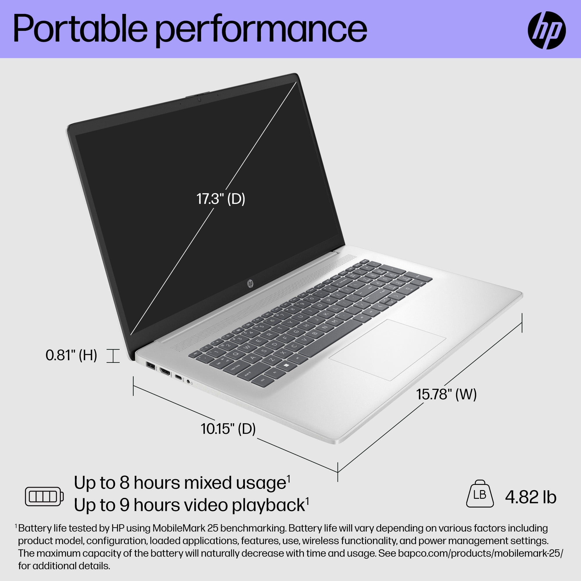 HP 17.3" Touchscreen HD+ (1600 x 900) Display Laptop | AMD Ryzen 5 7530U(Beat i7-1255U) | AMD Radeon Graphics | Webcam | Silver | 16GB RAM | 1024GB SSD | Windows 11 Home | Bundle with Stylus Pen