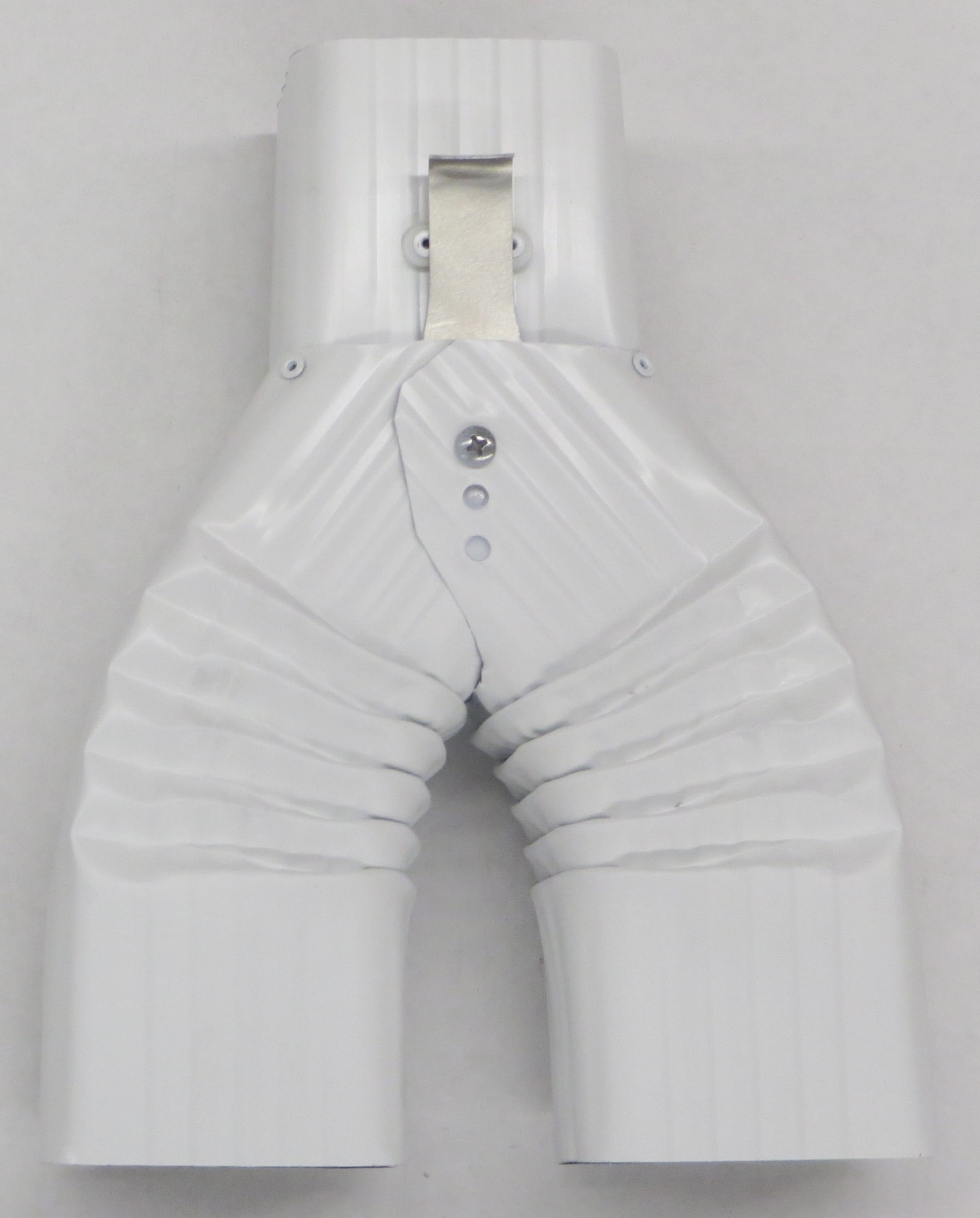 Basic Downspout Diverter for Rain Barrels (2X3, Low Gloss White