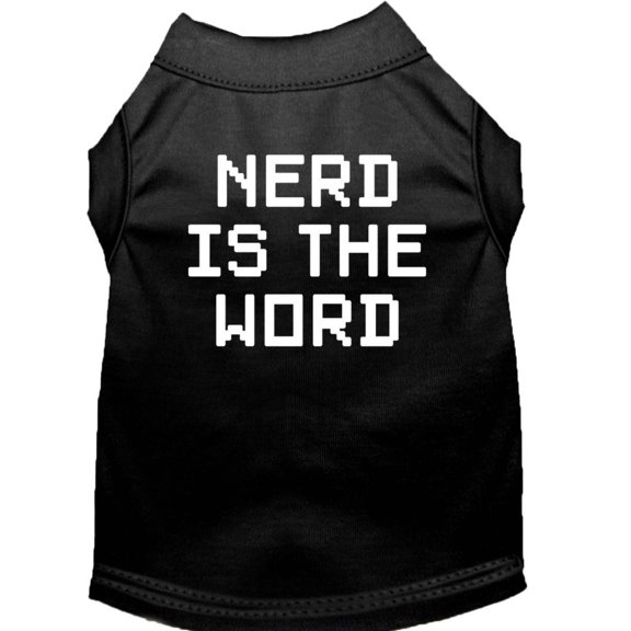 Nerd is the Word Screen Print Shirt Black XS (8)