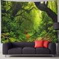 thumbnail image 5 of Misty Forest Tapestry Magical Nature Green Tree Wall Tapestry Rainforest Landscape Tapestry Wall Hanging Bohemian Psychedelic Tapestry for Bedroom Living Room Dorm, 5 of 8