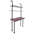 thumbnail image 5 of Large Wall Mounted Writing Table Working Computer Desk w/ Storage Bookshelf Shelf Organizer, 5 of 18